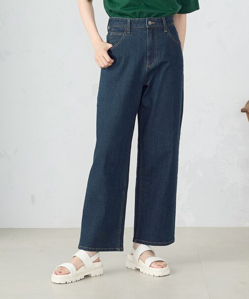 デニム ベーシックストレートパンツ