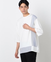 ストライプ コンビ デザイン Ｔシャツ（半袖）