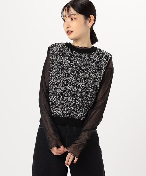 2WAYリボンヤーン　ベスト