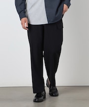 ウールライク セミワイド カーゴパンツ