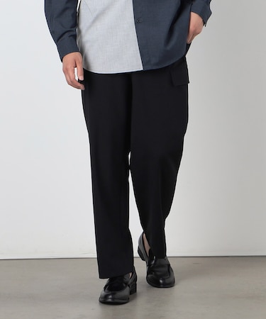 ウールライク セミワイド カーゴパンツ