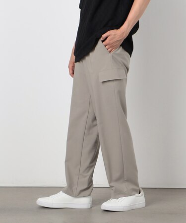 ウールライク セミワイド カーゴパンツ