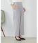 【美しいベーシックパンツ】ポリエステルレーヨン　ストレッチワイドパンツ