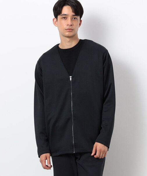 【アンサンブル対応】 ダンボールニット ジップアップカーディガン