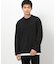 タテ畝ストレッチポンチ フェイクレイヤード クルーネックＴシャツ （長袖）