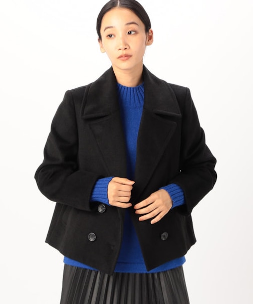 ウール混 ビーバー ピーコート