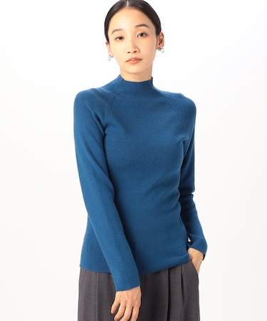 ベーシックリブ ハイネックニット