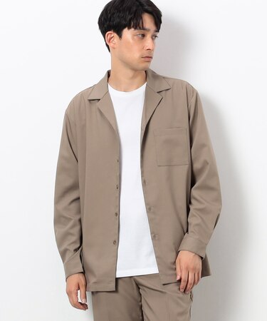 ファンクショナル ストレッチツイル オープンカラーシャツ