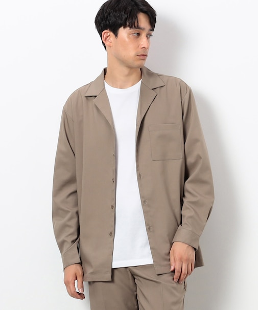 ファンクショナル ストレッチツイル オープンカラーシャツ
