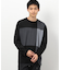 カラーブロック パッチワーク クルーネックＴシャツ（長袖）