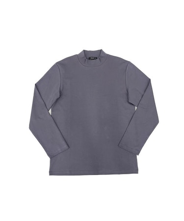 コットンスムース モックネックＴシャツ  （長袖）