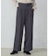 ベルト付き　ストレッチワイドパンツ