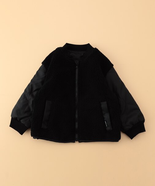 ボア×キルトタフタ 中綿ブルゾン(ベビーサイズ)