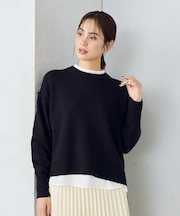 【ウォッシャブル】　日本の色　クルーネックニット