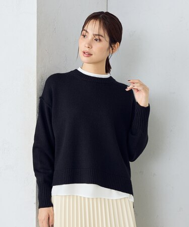 【ウォッシャブル】 日本の色 クルーネックニット