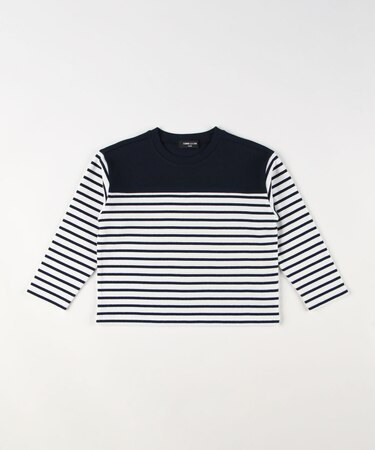 切り替えボーダーTシャツ