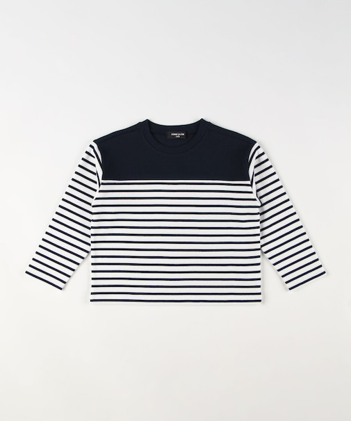 切り替えボーダーTシャツ