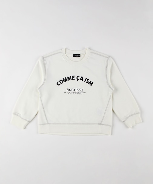 3本針ステッチ ベーシックロゴトレーナー