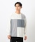 カラーブロック パッチワーク クルーネックＴシャツ