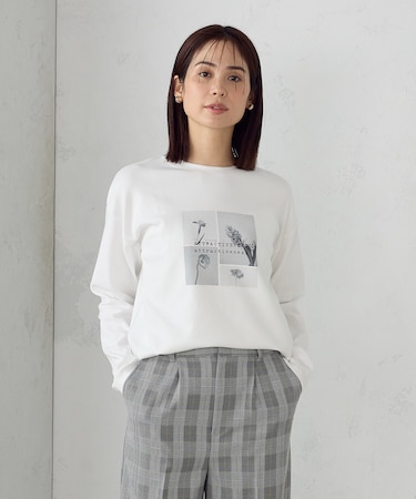 フラワープリント　Ｔシャツ（長袖）