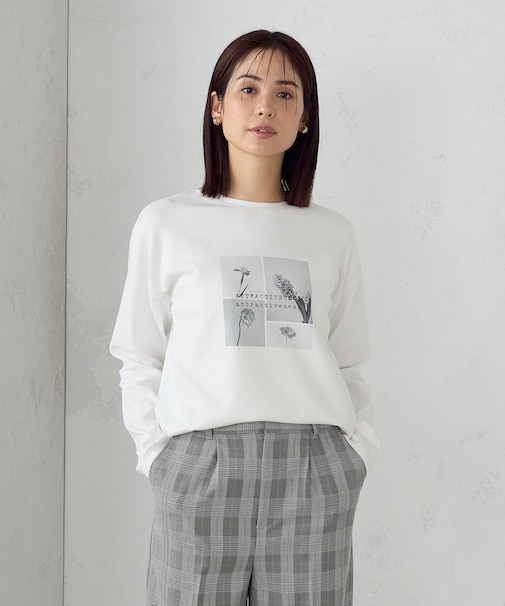 フラワープリント　Ｔシャツ（長袖）
