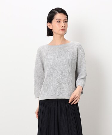 鹿の子編み ミックスニット