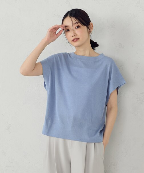 【洗濯機で洗える】ニットＴシャツ