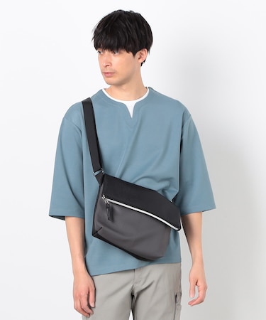 バイカラー ショルダーバッグ