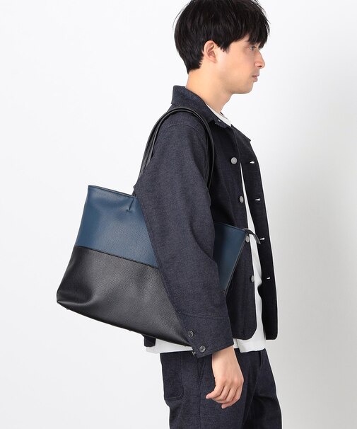 バイカラー トートバッグ