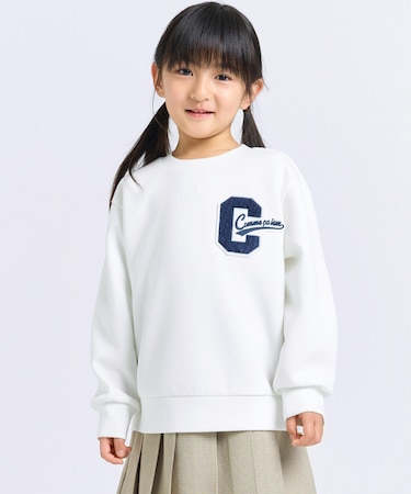 ワッペン付き 長袖トレーナー