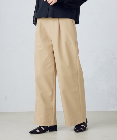 【美しいベーシックパンツ】ワイドシルエット チノパンツ