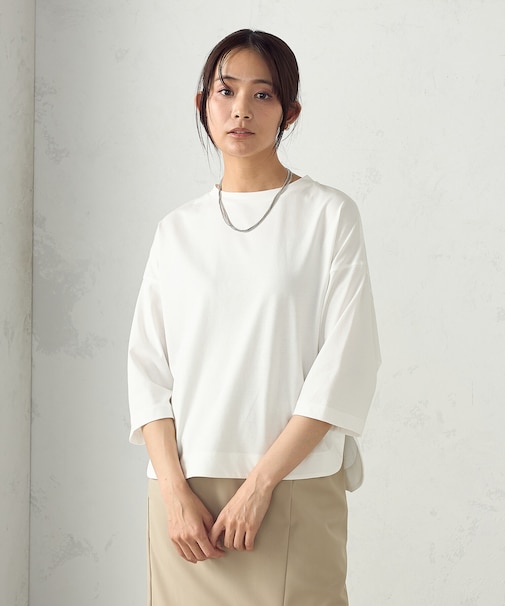 ７分袖シンプルカットソー