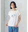 水彩タッチ 花プリントＴシャツ