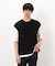 ケーブル柄 ベスト フェイクレイヤードＴシャツ