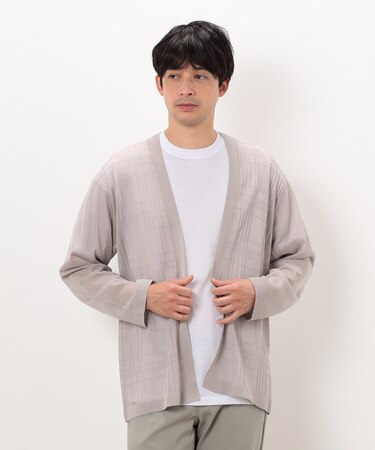 【セットアイテム】リネンタッチ ボタンレスカーディガン ／Ｔシャツ