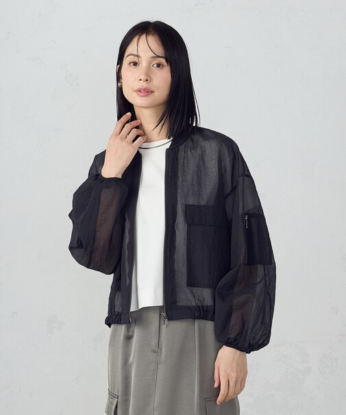 ナイロンシアーリップストップ　MA-1 ブルゾン