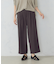 【美しいベーシックパンツ】麻調ワイドパンツ