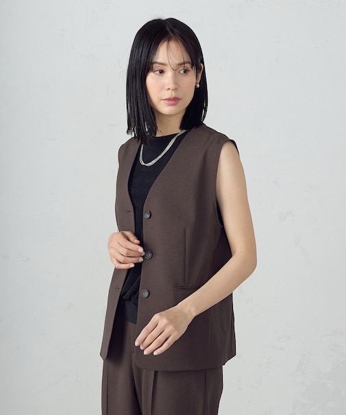 【ＵＶカット・吸汗速乾・接触冷感】kireri　ストレッチドライツイル　ジレ