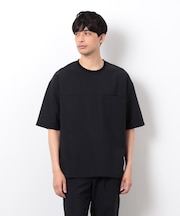 【セットアップ対応】リネンライク ポリエステル 布帛Ｔシャツ