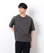 【セットアップ対応】リネンライク ポリエステル 布帛Tシャツ