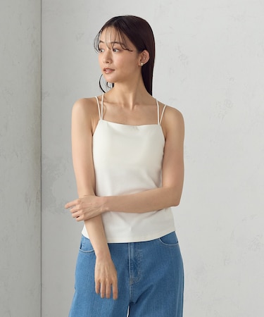 カップ付きダブルストラップ　キャミソール