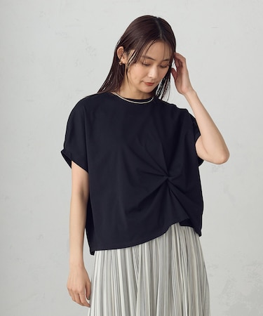 【接触冷感】ツイストタックＴシャツ　
