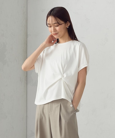 【接触冷感】ツイストタックＴシャツ　