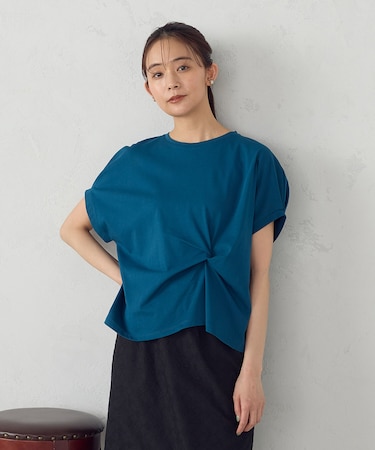 【接触冷感】ツイストタックＴシャツ　