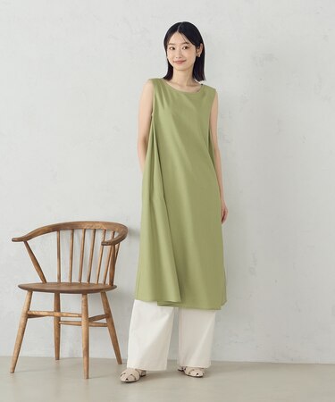 デイリーリラックス ノースリーブワンピース ナチュラル