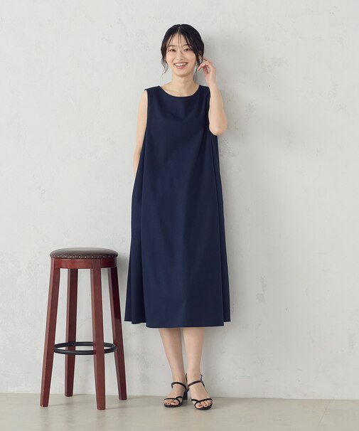 デイリーリラックス ノースリーブワンピース ナチュラル