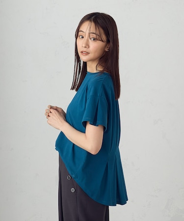 【接触冷感】バックタックＴシャツ
