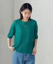 【セットアイテム】チェック柄ニットＴ＋タンクトップ