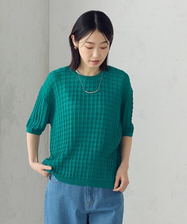 【セットアイテム】チェック柄ニットＴ＋タンクトップ