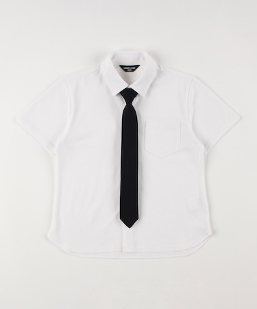 ネクタイ付き 半袖シャツ (100-130cm)